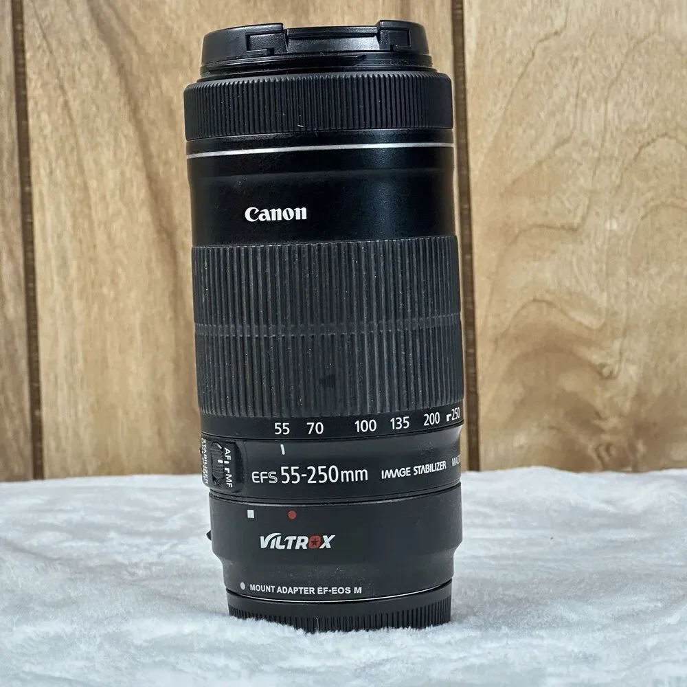 Canon EF-S 55-250mm f/4-5.6 IS STM Lens + Viltrox EF-EOS M Adapter Tested